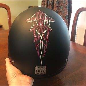 Street & Steel Rebel motorcycle half helmet